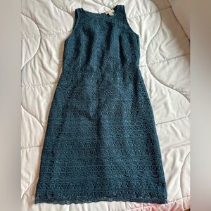 Loft Teal Lace Dress